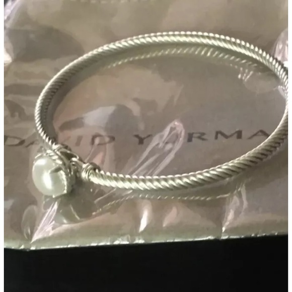 Davi Yurman Sterling Silver Cable 3mm Chatelaine W Pearl Size Small - Picture 3 of 7